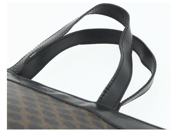 Céline Borsa a mano in tela Macadam CELINE in pelle PVC nera e oro Auth 178219A Nero D'oro - vista 8