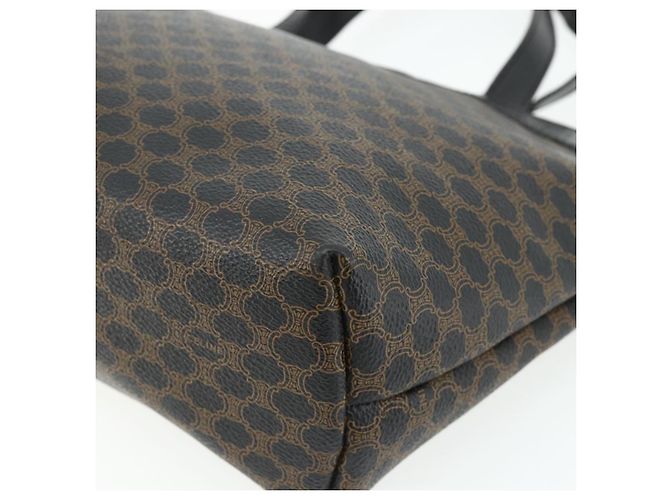 Céline Borsa a mano in tela Macadam CELINE in pelle PVC nera e oro Auth 178219A Nero D'oro - vista 9