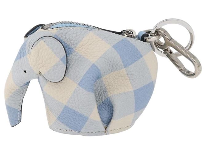 LOEWE Portachiavi Elefante in Pelle Azzurro Chiaro Auth 178998SAM Blu chiaro - vista 13
