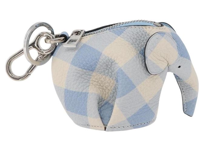 LOEWE Portachiavi Elefante in Pelle Azzurro Chiaro Auth 178998SAM Blu chiaro - vista 2