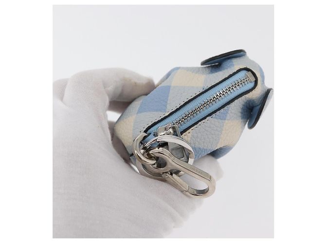 LOEWE Portachiavi Elefante in Pelle Azzurro Chiaro Auth 178998SAM Blu chiaro - vista 5
