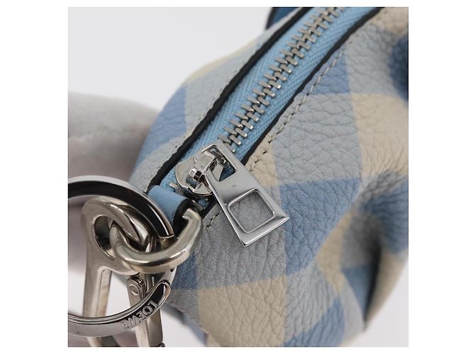LOEWE Portachiavi Elefante in Pelle Azzurro Chiaro Auth 178998SAM Blu chiaro - vista 9