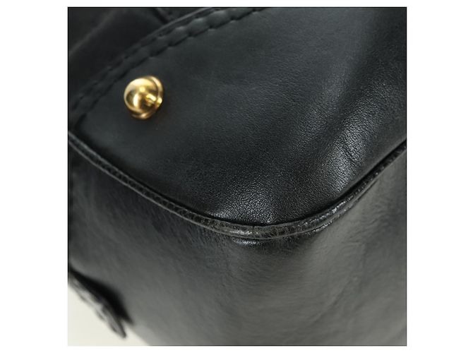 Borsa a mano in tela GG Gucci Nera Oro 211967 Auth 177510V Nero D'oro - vista 10