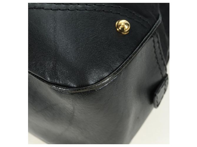 Borsa a mano in tela GG Gucci Nera Oro 211967 Auth 177510V Nero D'oro - vista 11
