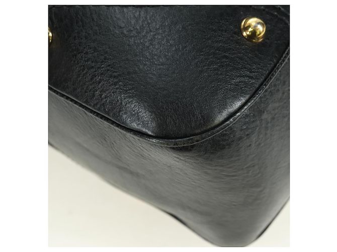 Borsa a mano in tela GG Gucci Nera Oro 211967 Auth 177510V Nero D'oro - vista 13