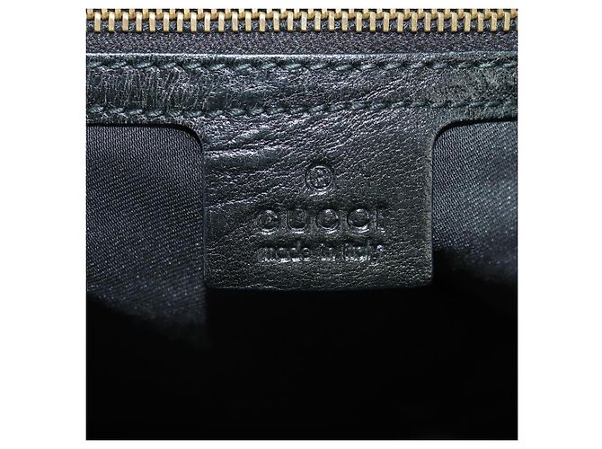 Borsa a mano in tela GG Gucci Nera Oro 211967 Auth 177510V Nero D'oro - vista 17