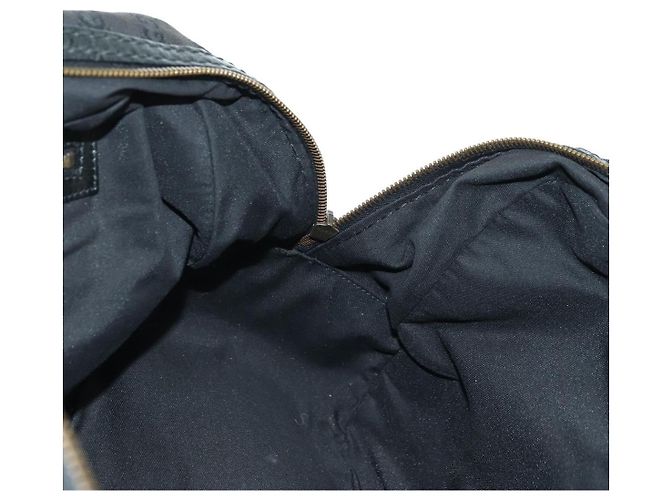 Borsa a mano in tela GG Gucci Nera Oro 211967 Auth 177510V Nero D'oro - vista 20