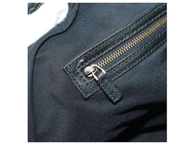 Borsa a mano in tela GG Gucci Nera Oro 211967 Auth 177510V Nero D'oro - vista 21