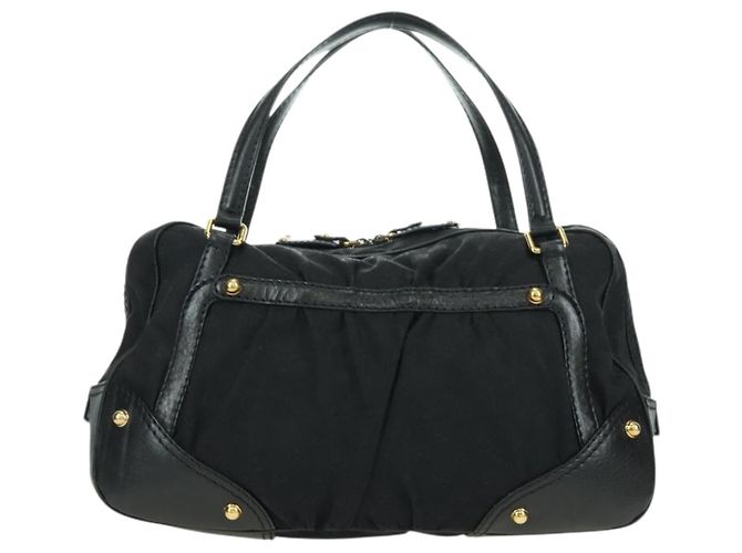 Borsa a mano in tela GG Gucci Nera Oro 211967 Auth 177510V Nero D'oro - vista 3