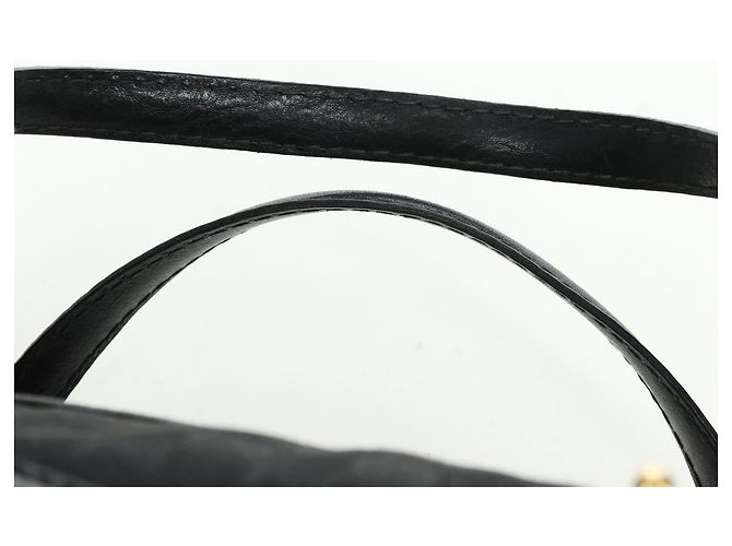 Borsa a mano in tela GG Gucci Nera Oro 211967 Auth 177510V Nero D'oro - vista 8