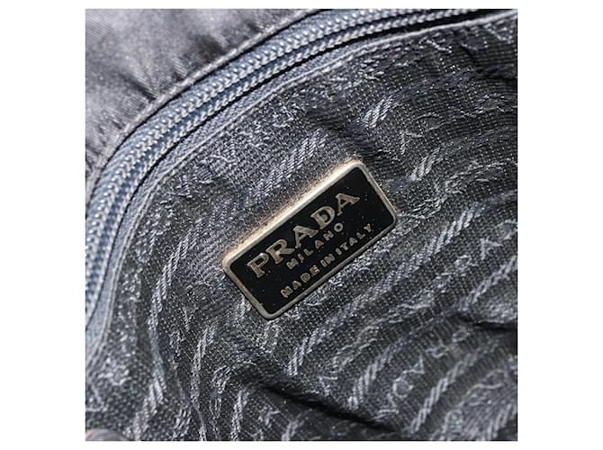 PRADA Borsa a mano con catena in nylon nero e oro Auth bs34582 D'oro - vista 10
