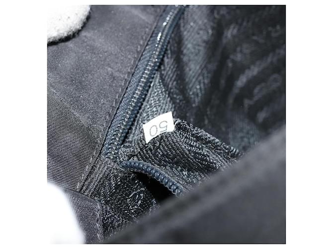 PRADA Borsa a mano con catena in nylon nero e oro Auth bs34582 D'oro - vista 12