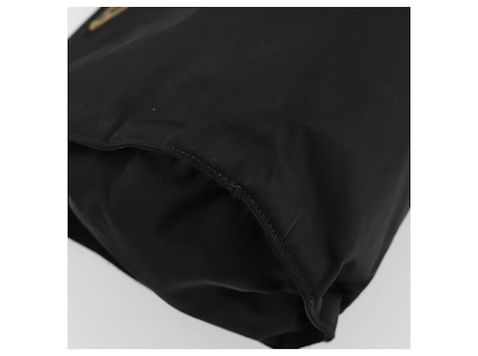 PRADA Borsa a mano con catena in nylon nero e oro Auth bs34582 D'oro - vista 14