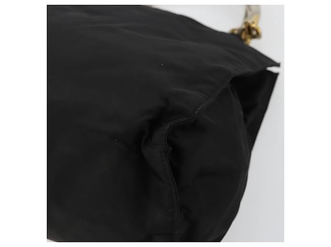 PRADA Borsa a mano con catena in nylon nero e oro Auth bs34582 D'oro - vista 15