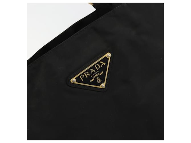PRADA Borsa a mano con catena in nylon nero e oro Auth bs34582 D'oro - vista 17