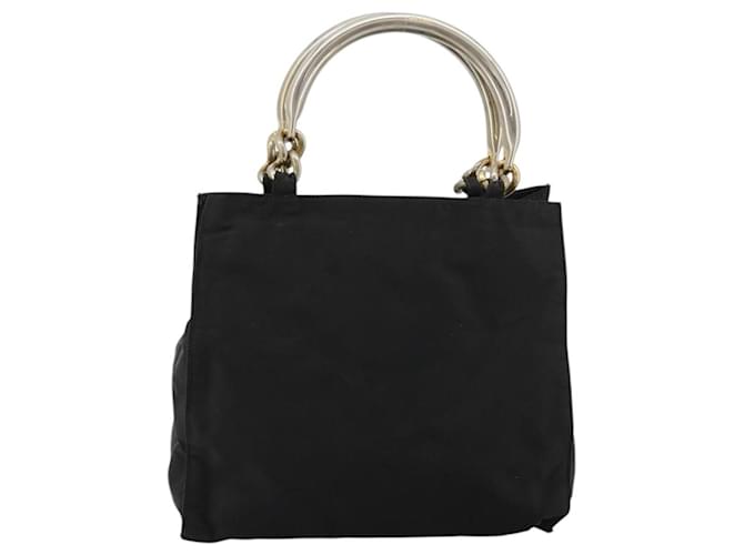 PRADA Borsa a mano con catena in nylon nero e oro Auth bs34582 D'oro - vista 2