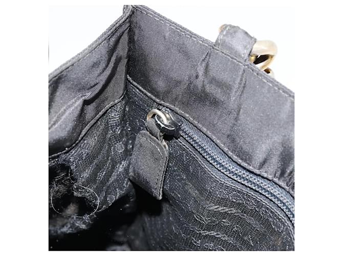 PRADA Borsa a mano con catena in nylon nero e oro Auth bs34582 D'oro - vista 20