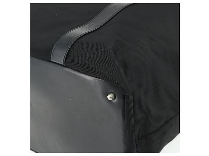 Borsa a mano in nylon nero e argento Gucci Bamboo 002 2854 0412 5 Auth bs34591 - vista 12