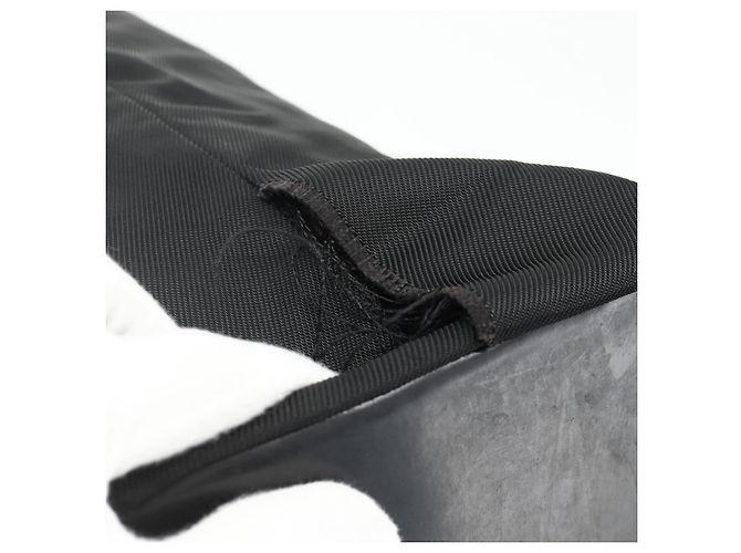 Borsa a mano in nylon nero e argento Gucci Bamboo 002 2854 0412 5 Auth bs34591 - vista 14