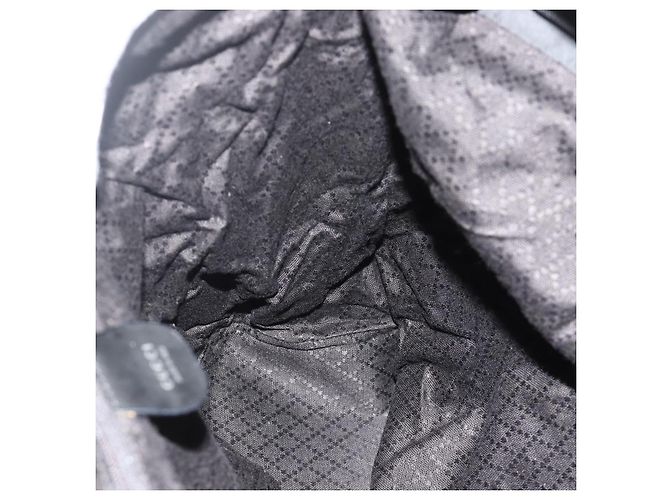 Borsa a mano in nylon nero e argento Gucci Bamboo 002 2854 0412 5 Auth bs34591 - vista 18
