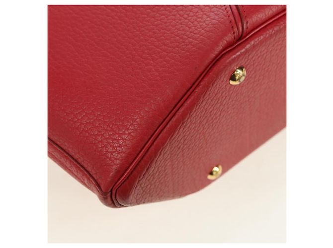 Hermès HERMES Ildvo Borsa a Mano in Pelle Rossa Oro Auth bs34829V Rosso D'oro - vista 12