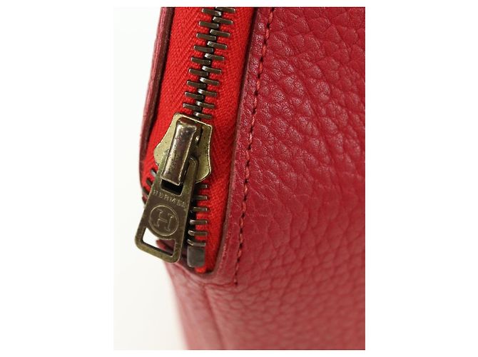 Hermès HERMES Ildvo Borsa a Mano in Pelle Rossa Oro Auth bs34829V Rosso D'oro - vista 14