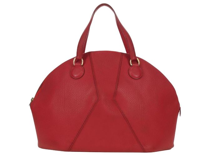Hermès HERMES Ildvo Borsa a Mano in Pelle Rossa Oro Auth bs34829V Rosso D'oro - vista 2