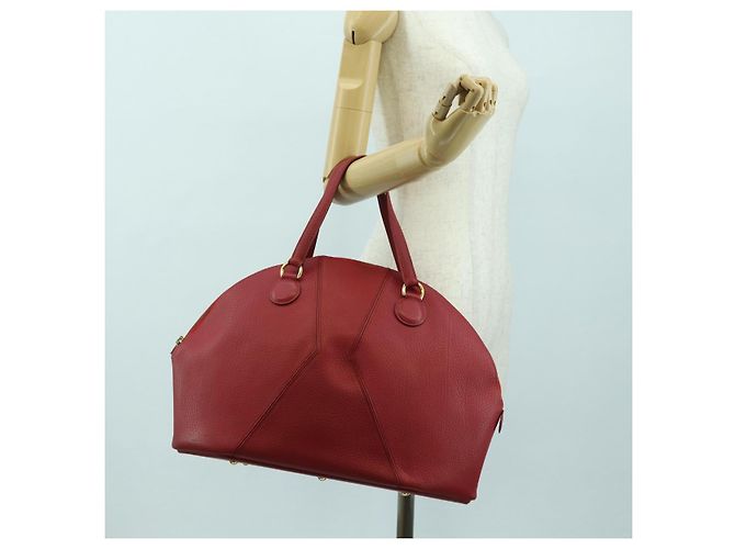 Hermès HERMES Ildvo Borsa a Mano in Pelle Rossa Oro Auth bs34829V Rosso D'oro - vista 21