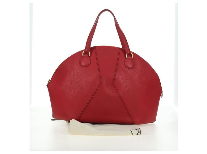 Hermès HERMES Ildvo Borsa a Mano in Pelle Rossa Oro Auth bs34829V Rosso D'oro - vista 22