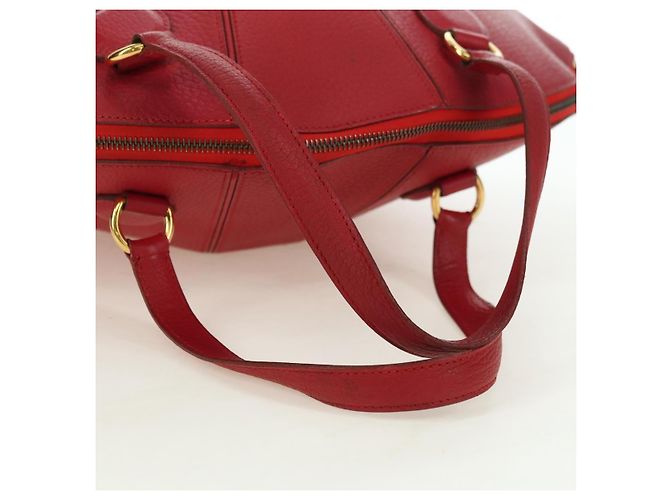Hermès HERMES Ildvo Borsa a Mano in Pelle Rossa Oro Auth bs34829V Rosso D'oro - vista 7