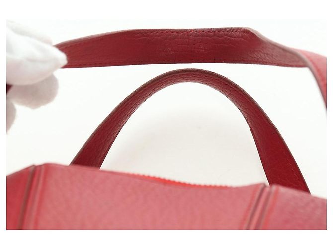 Hermès HERMES Ildvo Borsa a Mano in Pelle Rossa Oro Auth bs34829V Rosso D'oro - vista 8