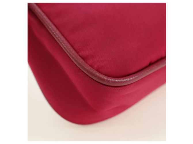 PRADA Borsa a Spalla con Catena Nylon Rosa Oro Auth 177013V D'oro - vista 14