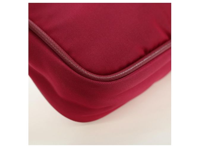 PRADA Borsa a Spalla con Catena Nylon Rosa Oro Auth 177013V D'oro - vista 16