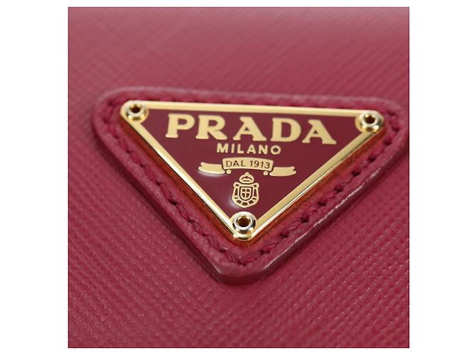 PRADA Borsa a Spalla con Catena Nylon Rosa Oro Auth 177013V D'oro - vista 19
