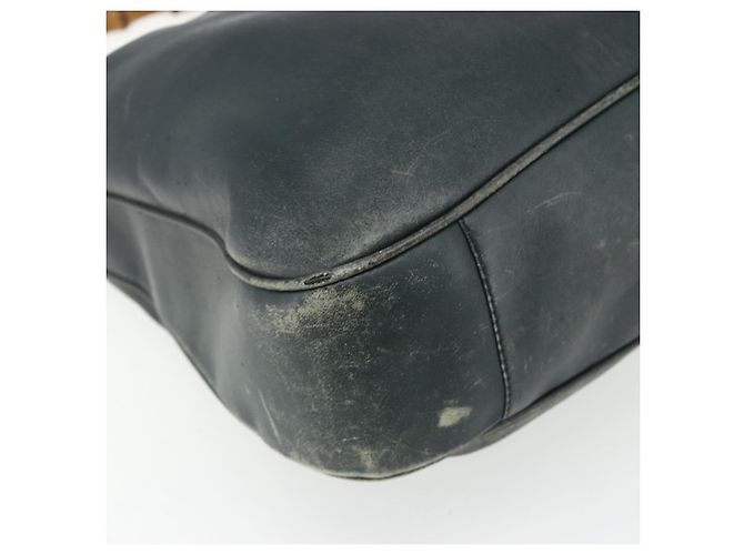 Borsa a Spalla in Pelle Gucci Bamboo 2way Nera Oro Auth 177243 Nero D'oro - vista 15
