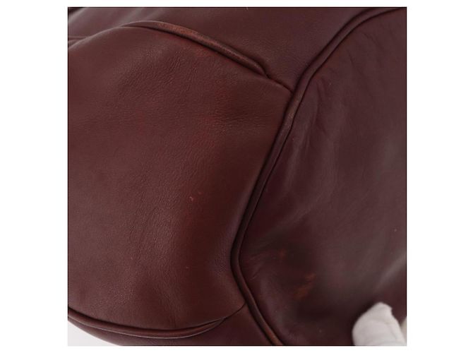 CARTIER Borsa a Spalla Must Line in Pelle Bordeaux Oro Auth 178187 D'oro Bordò - vista 13