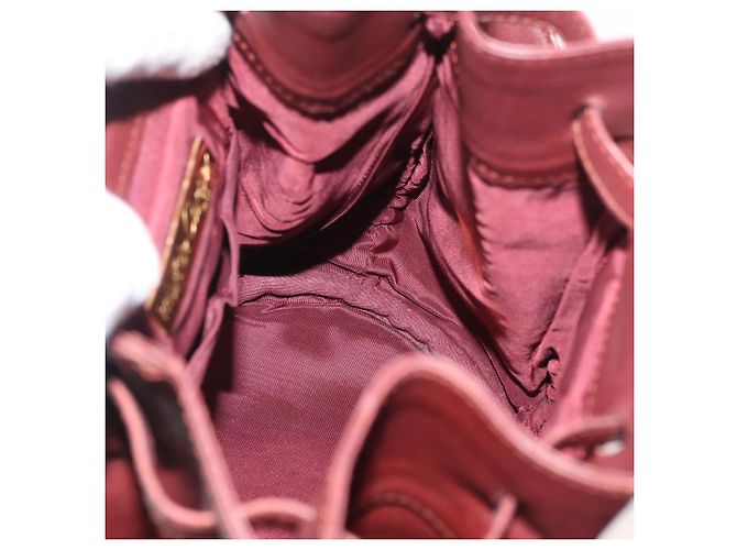 CARTIER Borsa a Spalla Must Line in Pelle Bordeaux Oro Auth 178187 D'oro Bordò - vista 18