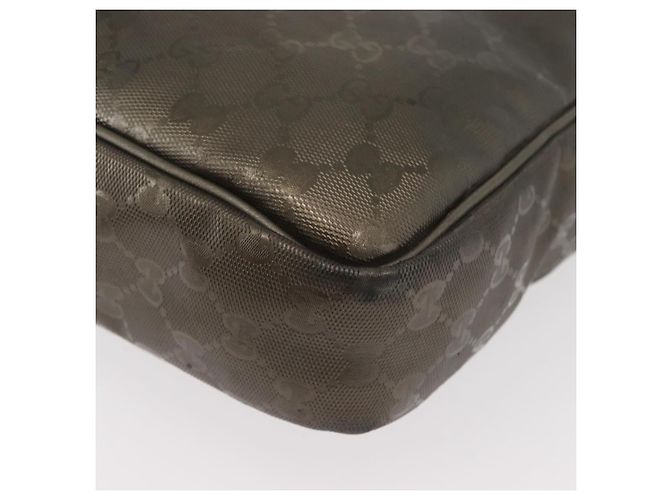 Borsa a Spalla GUCCI GG Implementation PVC Bronzo Argento 201448 Auth ka4233 - vista 11