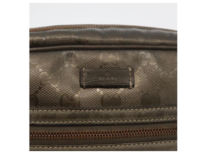 Borsa a Spalla GUCCI GG Implementation PVC Bronzo Argento 201448 Auth ka4233 - vista 14