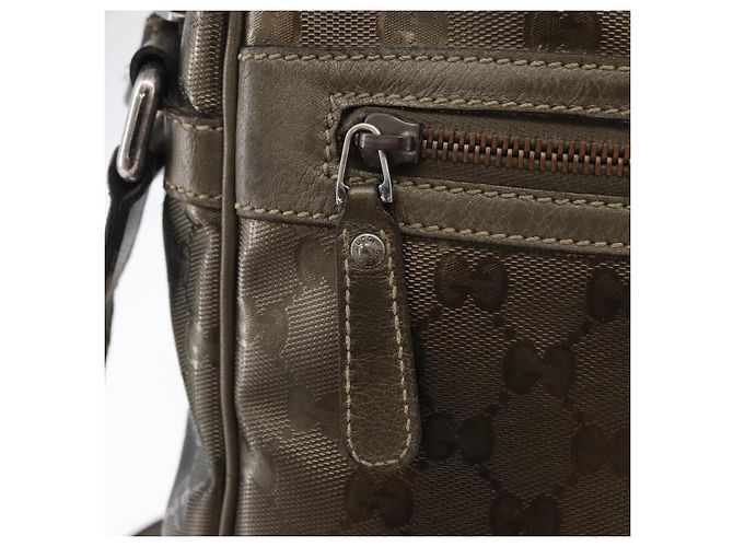 Borsa a Spalla GUCCI GG Implementation PVC Bronzo Argento 201448 Auth ka4233 - vista 15