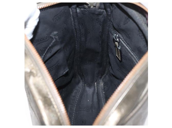 Borsa a Spalla GUCCI GG Implementation PVC Bronzo Argento 201448 Auth ka4233 - vista 20