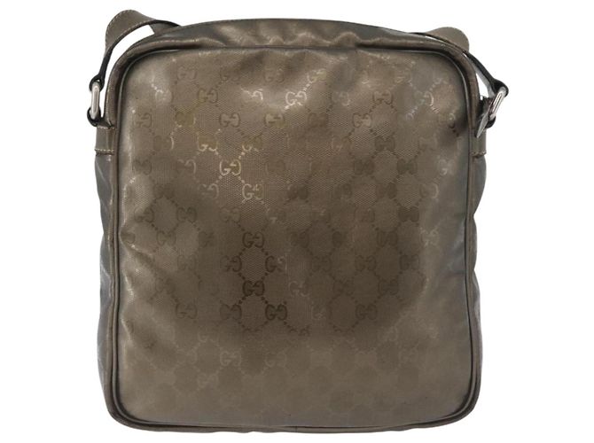 Borsa a Spalla GUCCI GG Implementation PVC Bronzo Argento 201448 Auth ka4233 - vista 3