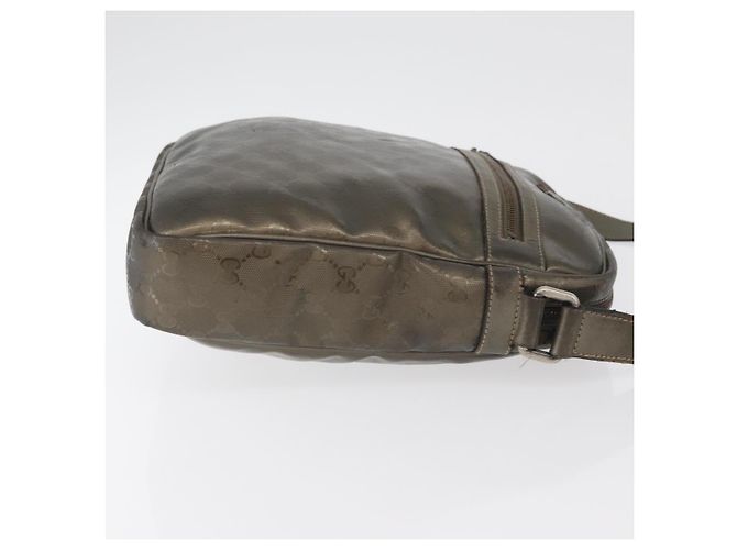 Borsa a Spalla GUCCI GG Implementation PVC Bronzo Argento 201448 Auth ka4233 - vista 4