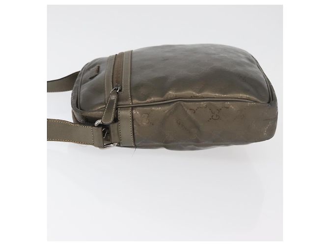 Borsa a Spalla GUCCI GG Implementation PVC Bronzo Argento 201448 Auth ka4233 - vista 5