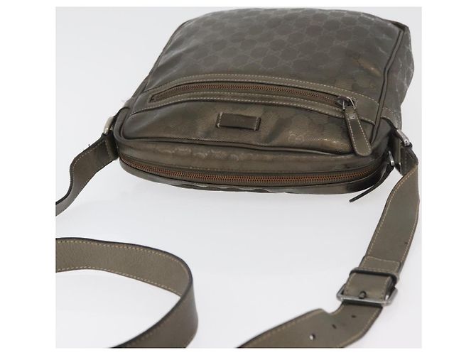 Borsa a Spalla GUCCI GG Implementation PVC Bronzo Argento 201448 Auth ka4233 - vista 6