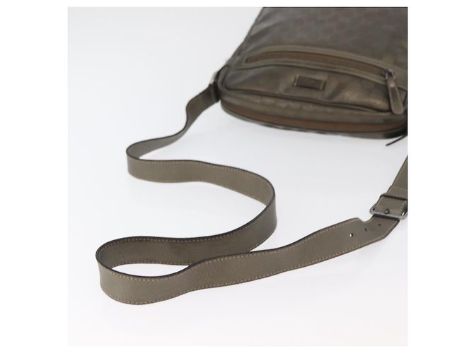 Borsa a Spalla GUCCI GG Implementation PVC Bronzo Argento 201448 Auth ka4233 - vista 7