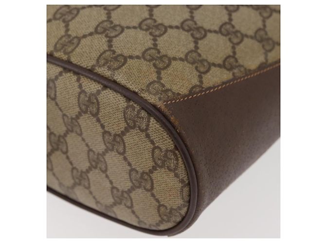 Gucci Borsa Sherry Line GG Supreme Web in PVC beige e oro 164 02 034 Auth 177007 D'oro - vista 11
