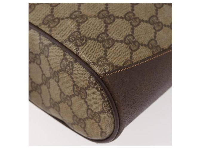 Gucci Borsa Sherry Line GG Supreme Web in PVC beige e oro 164 02 034 Auth 177007 D'oro - vista 13