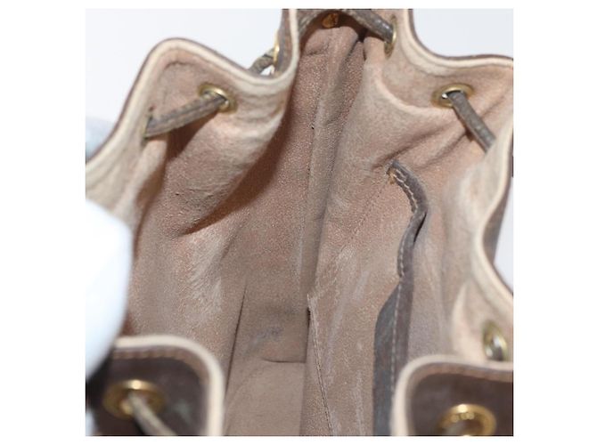 Gucci Borsa Sherry Line GG Supreme Web in PVC beige e oro 164 02 034 Auth 177007 D'oro - vista 19