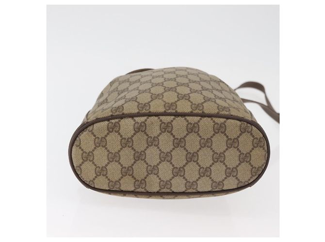 Gucci Borsa Sherry Line GG Supreme Web in PVC beige e oro 164 02 034 Auth 177007 D'oro - vista 9